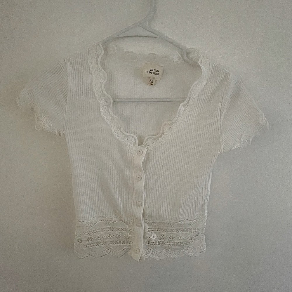 White lace top